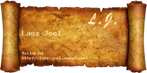 Lasz Joel névjegykártya